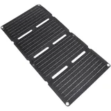 80 W Faltbares Solarpanel-Ladegerät mit 12 V, 5 V Schnellladung, QC, Dual-USB-Ausgang für Handys, Tablets, Wasserdicht, für Camping, Wandern, Rucksackreisen, Faltbares Solarpanel