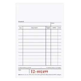 RNK Kassenblock 2952 15x10cm oben geheftet