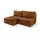 Kaiser Bohoo Mini modernes Ecksofa mit Schlaffunktion Ziegel Links