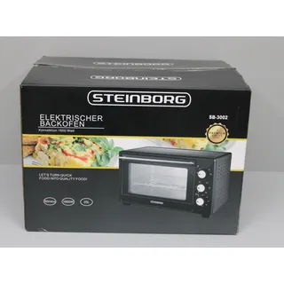 Steinborg MINIBACKOFEN 25 LITER MIT UMLUFT SCHWARZ 1600 W
