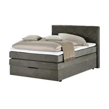 deinbett Boxspringbett ¦ grau ¦ Maße (cm): B: 152 H: 116