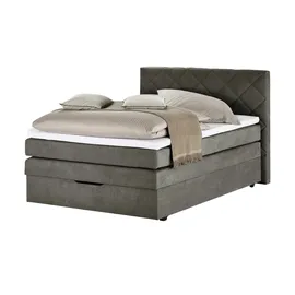 deinbett Boxspringbett ¦ grau ¦ Maße (cm): B: 152 H: 116