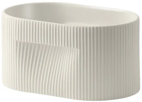Muuto Ridge Pflanzentopf, höhe 13 cm, off white