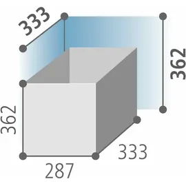 EKOTECH Abfallsammler 16 (2x8) Liter ALADIN für 40 cm Schrankbreite