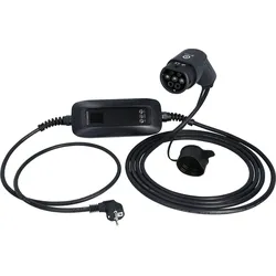 efuturo mobile Ladestation mit Typ 2 Ladekabel, 1 Phase, bis zu 3,7kW, 16A, 230V, LCD, Schuko - 117.7615