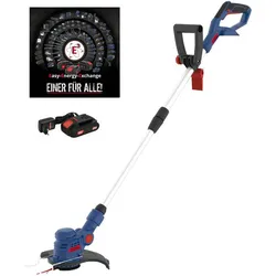 Gude Güde Akku Rasentrimmer RT 18-201-05 Inkl. 20 Ersatzmesser, 18 V 2,0Ah E3 Akkusystem Ladegerät 58598
