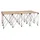 Bora Arbeitstisch Holz/Metall 122 x 244 x 91 cm grau klappbar