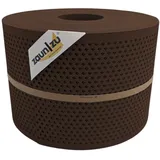 zaunzu® Doppelstabmattenzaun 50 m x 19 cm Braun/Metall