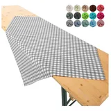 heimtexland Tischdecke Mitteldecke Vichy Karo 90 x 90 cm Grau
