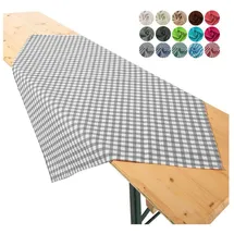 heimtexland Tischdecke Mitteldecke Vichy Karo 90 x 90 cm Grau