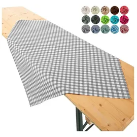 heimtexland Tischdecke Mitteldecke Vichy Karo 90 x 90 cm Grau