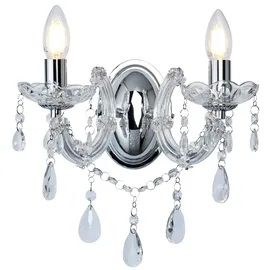 Searchlight Glas Kristall Wand Kron Leuchter (MPNR) transparent