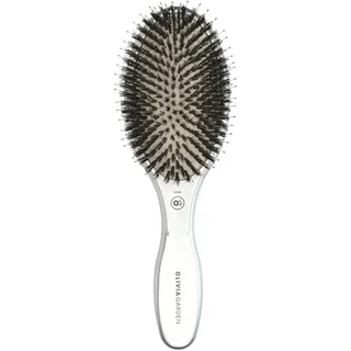 Olivia Garden Care Oval Wildschwein- und Nylonborsten silber