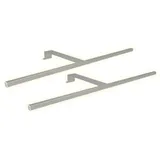 Kalb Material Für Möbel kalb | LED Schwebetürenschrankbeleuchtung Kleiderschrankleuchte Aufbauleuchte Schrankbeleuchtung 1-4er SET, silbergrau 600mm, Auswahl:2er Set warmweiss