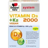 Doppelherz System Vitamin D3 2000 + K2 Vegan Tabletten 120 St.