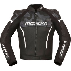 Modeka Valyant, Lederjacke - Schwarz/Grau/Weiß - 52