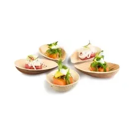 sier disposables Teller aus Palmblatt, oval, 170 x 108 x h30/12 mm, 20 Stück