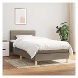 vidaXL Boxspringbett 100 x 200 cm Taupe