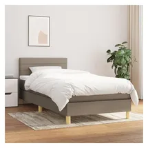 vidaXL Boxspringbett 100 x 200 cm Taupe