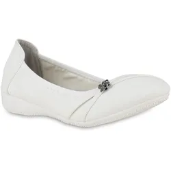 Damen Sportliche Ballerinas in Weiss