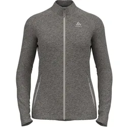 ODLO Damen Unterjacke Mid layer full zip TENCIA, silver cloud melange, XL