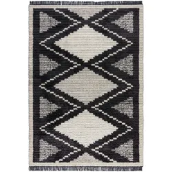 Kadima Design Eleganter `Swale Tess` Teppich mit Quasten & Textur - 120x170 cm