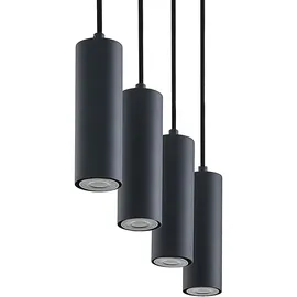 LINDBY Maniva 4-flg. 60 cm rechteckig schwarz
