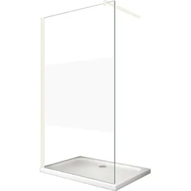 BuyLando.Shop Lily Walk-In-Dusche 100 x 200 cm Mitte Weiß ESG Glas