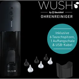 Media Shop Wush - elektrischer Ohrenreiniger inkl. 6 Ersatzspitzen - Ohrenschmalz Entferner - Ohrenspülung mit massierenden Wasserstrahl - wasserfestes Ohrspül
