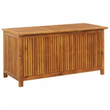 homiuse Garten-Aufbewahrungsbox Auflagenbox Gartenbox Aufbewahrungstruhe Gartentruhe Garten Wasserdicht Gartenbox Klein Auflagenbox Holz 113x50x58 cm Massivholz Akazie Wasserabweisender Auskleidung
