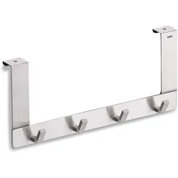 KELA Türgarderobe Türhakenleiste COLGAR mit 4 Haken Edelstahl