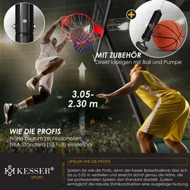 Kesser Basketballkorb Premium Schwarz 230 - 305 cm