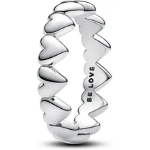 Pandora 193427C00 Damenring Reihe aus Herzen Silber, 54/17,2