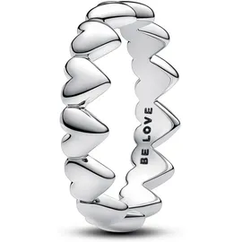 Pandora 193427C00 Damenring Reihe aus Herzen Silber, 54/17,2