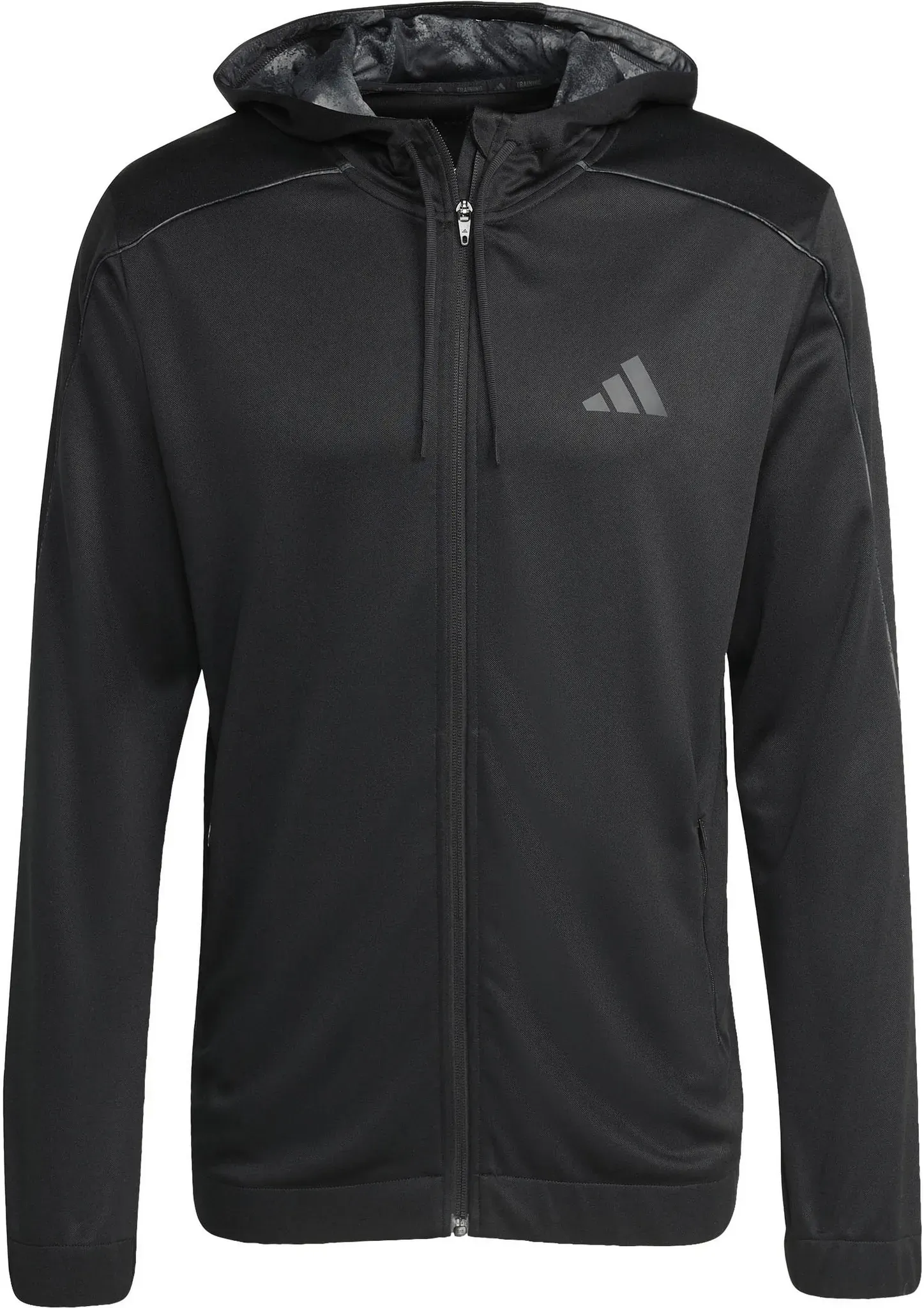adidas TRAIN ESSENTIALS SEASONALS Kapuzenjacke Herren in black, Größe S - schwarz