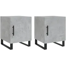 vidaXL Nachtschrank 2 Stk. 40 x 40 x 50 cm Betongrau