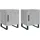 vidaXL Nachtschrank 2 Stk. 40 x 40 x 50 cm Betongrau