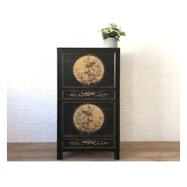 opium outlet Möbel Kommode Schrank Sideboard Hochzeitsschrank "LesNoirs" 33723-7 schwarz vintage asiatisch chinesisch orientalisch