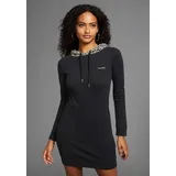 KangaROOS Sweatkleid mit Allover-Print Schwarz/Weiß 48