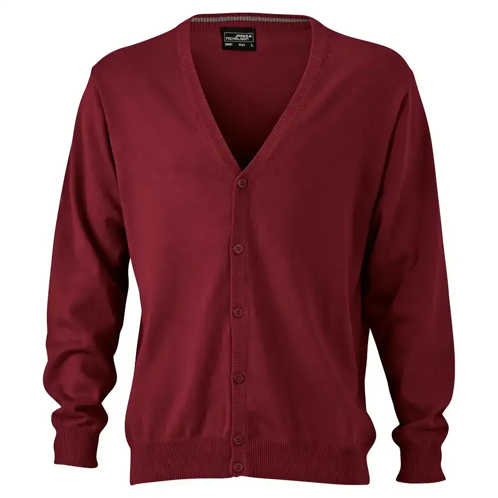 V-Neck Cardigan "JN661" - XL - bordeaux