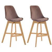 CLP Barhocker Cannes Samt braun/natura