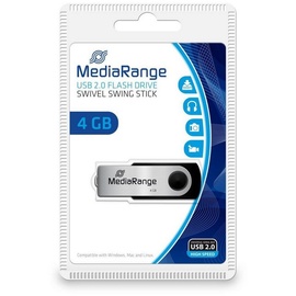 MediaRange Flexi-Drive 4GB schwarz/silber