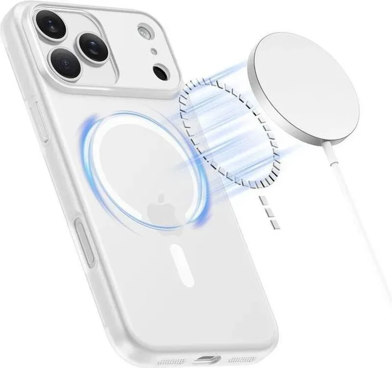 Tech-Protect MagSlim MagSafe Hülle für iPhone 17 Pro Max - Mattweiß