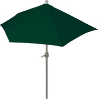 Mendler Sonnenschirm halbrund Parla, Halbschirm Balkonschirm, UV 50+ Polyester/Alu 3kg 300cm ohne Ständer - grün