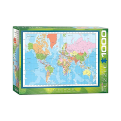 EUROGRAPHICS Puzzle Puzzle 1000 Teile-Weltkarte, Puzzleteile