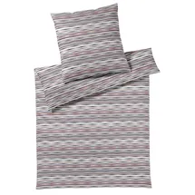 ELEGANTE Desire Gestreift Blau/Rot 155 x 220 cm + 80 x 80 cm