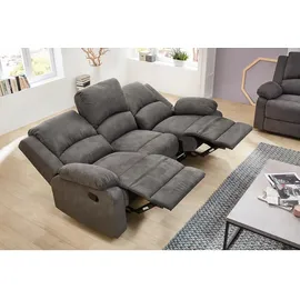 luma-home schönes für dein zuhause luma-home 3-Sitzer-Relaxsofa, Anthrazit Textil, Füllung: Taschenfederkern, einzeln stellbar,Rechteckig, 204x97x87 cm Wohnzimmer, Sofas & Couches, Sofas, 3-Sitzer Sofas