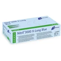 Meditrade 1000 Nitril-Handschuhe Nitril 3000 x-long - blau - Gr. S - Einmalhandschuhe