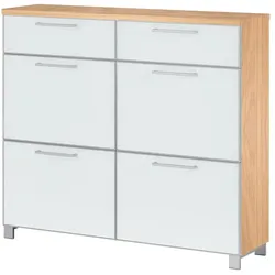 Schuhschrank   ¦ weiß ¦ Maße (cm): B: 121 H: 108 T: 31.0