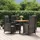 vidaXL Polyrattan Garten-Essgruppe 5-tlg. schwarz inkl. Kissen 3185075